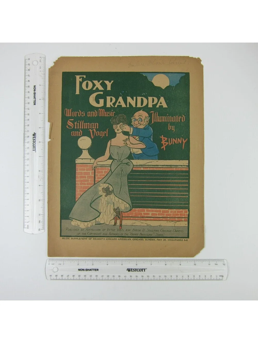 Sheet Music Foxy Grandpa Carl E. Schultz Comic Strip Stillman Vogel Antique 1902